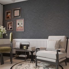 16″x354″ Dark Grey Peel and Stick Wallpaper Growth Rings Wood Textured Contac…