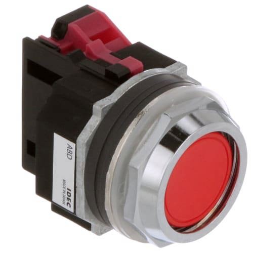 1Pc IDEC CORPORATION ABD101NUBGR Pushbutton, 30mm, Diecast Zinc, Flush Mome