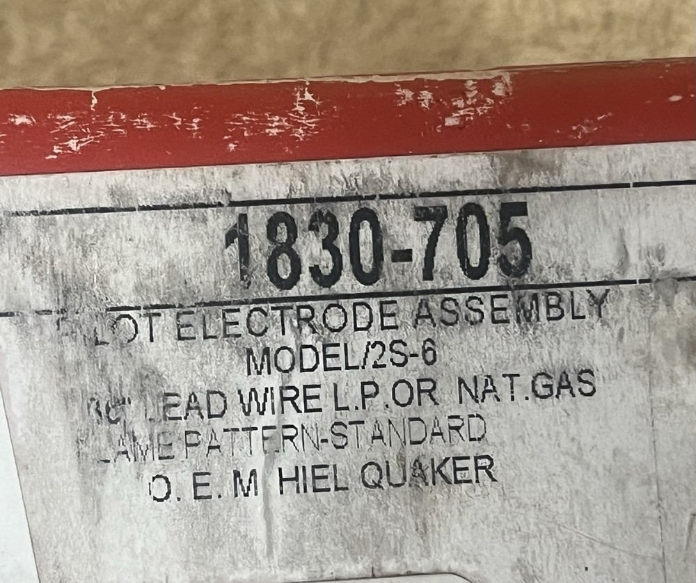 Robertshaw 1830-705 Pilot Electrode Assembly for 2S-6 Gas Furnace
