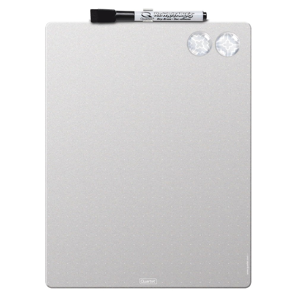 Magnetic Dry-Erase Frameless Whiteboard, Melamine, 8 1/2″ x 11″, Silver