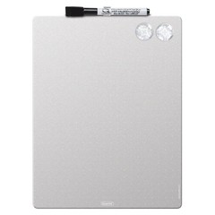 Magnetic Dry-Erase Frameless Whiteboard, Melamine, 8 1/2″ x 11″, Silver