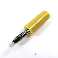LOT of 5 HH Smith 211-107 Yellow Insulated Banana Plugs