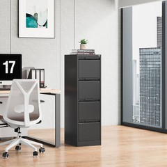 Metal 4 Drawer File Cabinet w/Lock Metal Vertical Filing Cabinet for Office Home