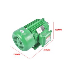 2HP 3 Phase Electric Motor 1800 RPM 145T Frame TEFC 230/460 Volt High Efficiency