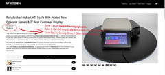 Hobart HTi Scale With Printer, New Operator Screen & 7″ Customer Display