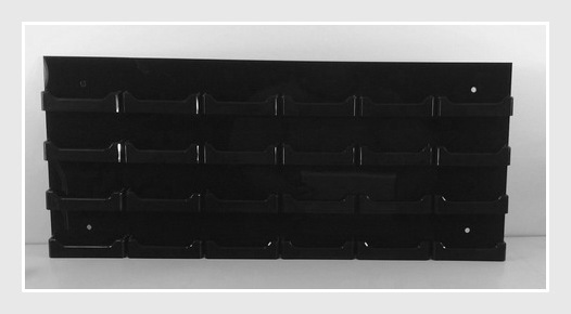 Dazzling Displays 24-Pocket Black Acrylic Wall-Mount Business Card Holder