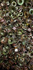 M8-1.25 Metric Class 8 Hex Serrated Flange Nut Yellow Zinc