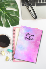 Pink Purple Clouds Gratitude Journal | Daily Thankfulness Journal