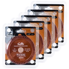 (5) 4-1/2″ Diamond Cut-Off Wheel Metal Cutting Disc for Angle Grinder 7/8″ Arbor