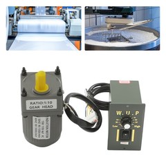 Electric AC Gear Motor Single Phase Variable Speed Controller 1:10 125RPM 110V
