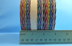 26ft Multi Color Braided Ribbon Cable, 60 Conductor, 1700160, 3M, Twisted Pair