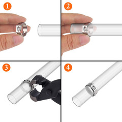100/260X High Pressure Fuel Hose Clamps Stepless Stainless Steel Single Ear Clip