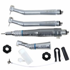 Dental High & Low Speed Handpiece Kit Contra Angle Air Mortor 1:1 Drive 2/4Hole