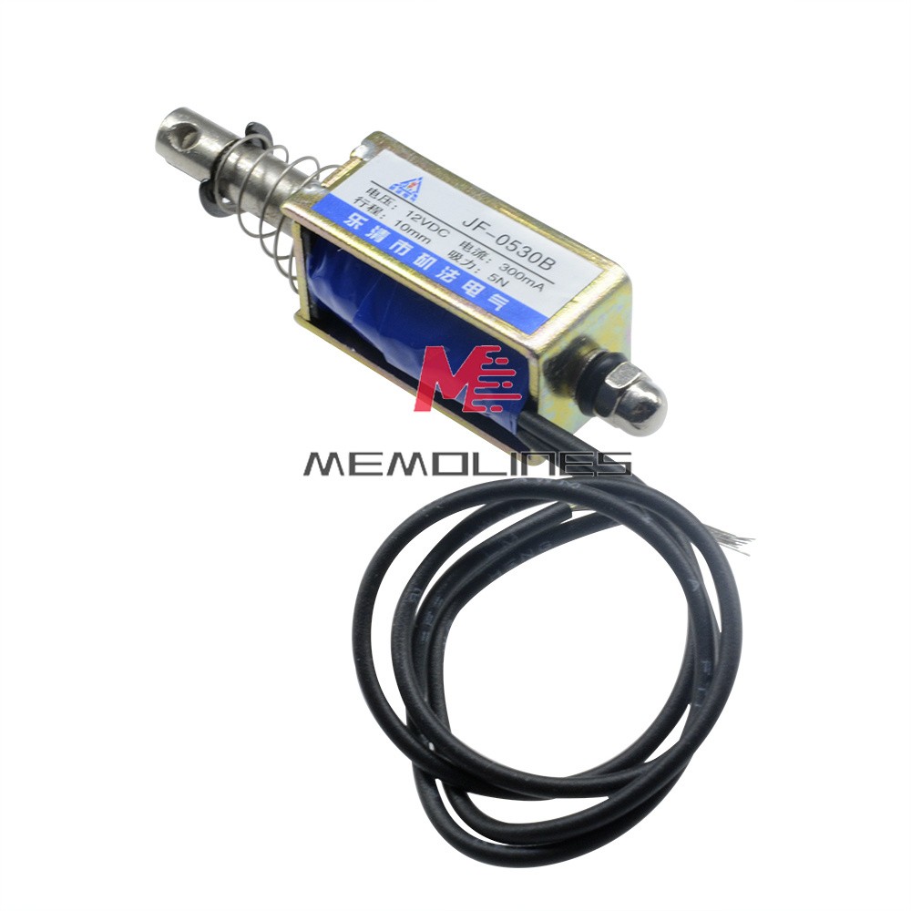 1-10PCS JF-0530B DC12V 300mA 5N/10mm Pull-Push-Type DC Solenoid Electromagnet