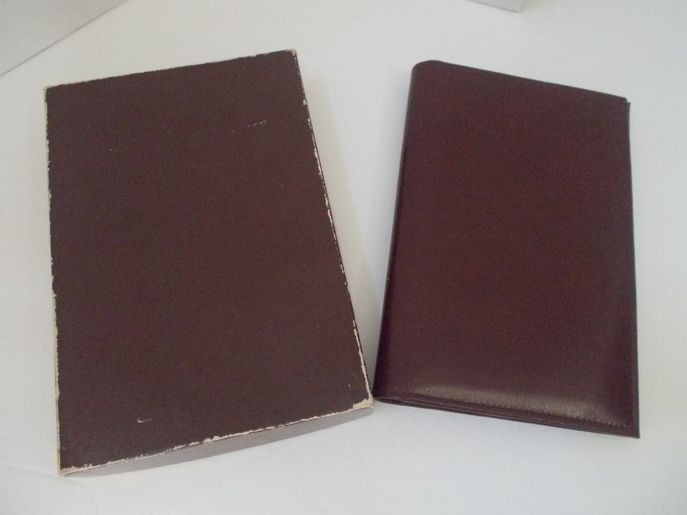 VTG 1981 EDWARD HARVEY Brown Kidskin Leather Address Book