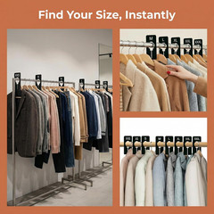 8Pcs Closet Size Dividers for Clothes – Organize with Preprinted Labels