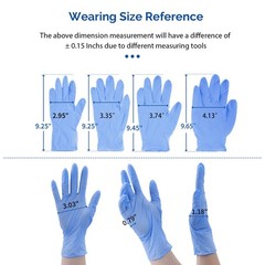 Medical Nitrile Exam Gloves Blue Powder-Free Food-Safe Disposable Glove S/M/L/XL