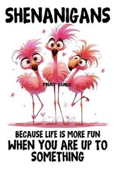 Sublimation Print Shenanigans Flamingos Ready To Press Heat Transfer