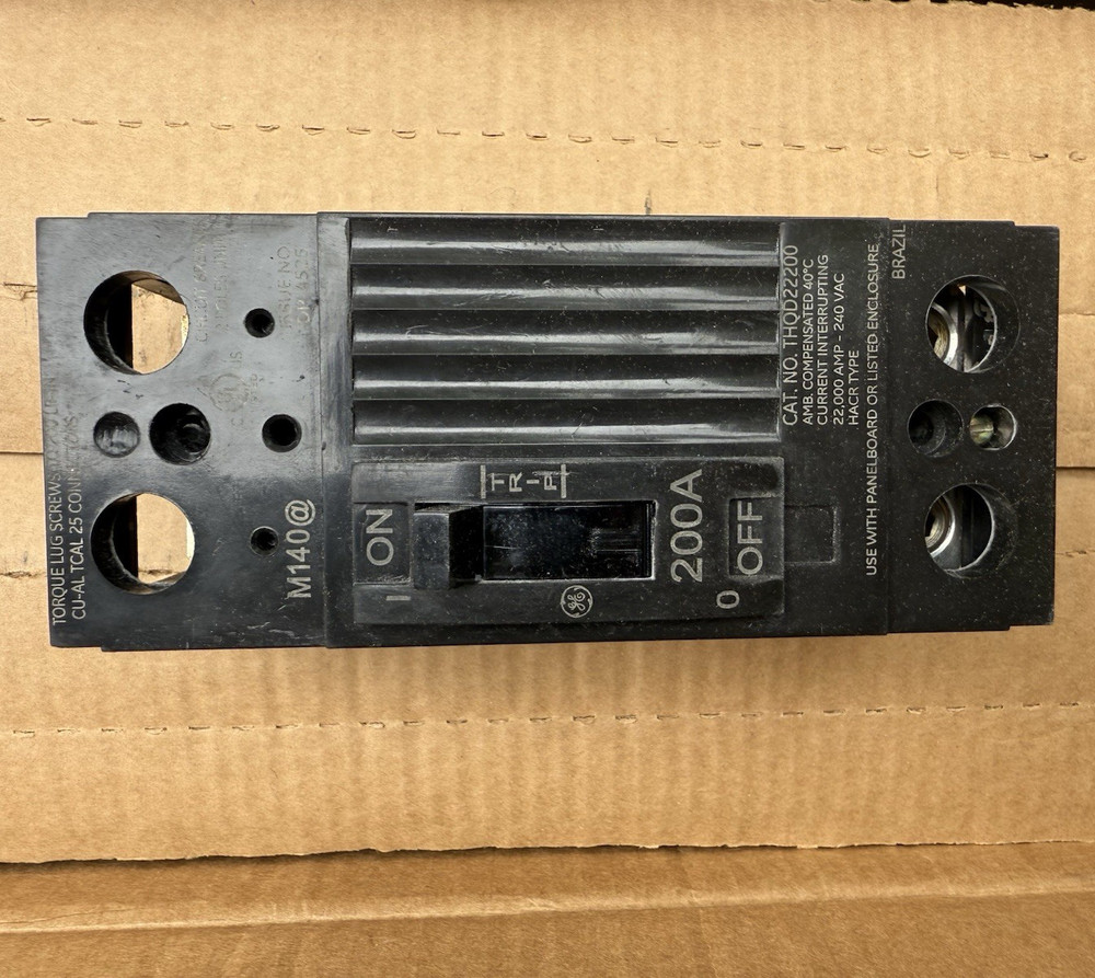 GE THQD22200 200A 2-Pole 240V AC Molded Case Circuit Breaker