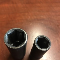 Used 1/2&3/4” Milwaukee SHOCKWAVE Impact Duty 3/8” SAE Deep Impact Rated Socket