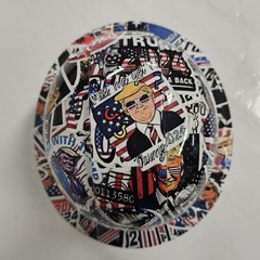 full brim hard hat custom hydro dipped IN TRUMP 2024 STICKER BOMB TRUMP NEW