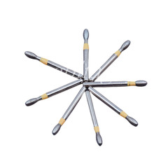 10 Pcs Dental Extra Fine Multi-Use Diamond Burs FG #379-023XF High Speed Yellow