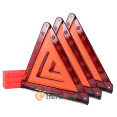 3X Reflective Warning Triangles Emergency Kit For Car Safety Security Truck Road
