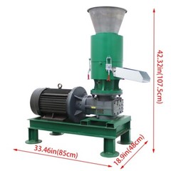 3-phase Electric Wood Pellet Machine Wood Granule Maker w/6mm Plate 60kg/h 220V
