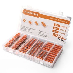 90Pcs For Wago 221 Lever Nuts Compact Splicing Wire Connectors – 2/3/5 Terminal