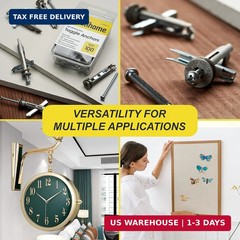 Heavy Duty Drywall Anchors and Screws Kit Including Self-DrillingToggle Anchors