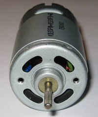 12V Electric High Speed DC Motor with Long Splined 3.17mm Dia Shaft – Fan Cooled