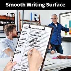 Plastic Clipboard Pen Holder 10% Thicker Low Profile Clip Letter A4 8.5×11 In