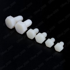 M3-M20 White Plastic Nylon Hexagon Bolts Hex Head Cap Screws DIN933