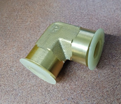 PARKER 1/2 DD-B 90 Elbow, Brass, 1/2 in, FNPT x 1/2 In FNPT