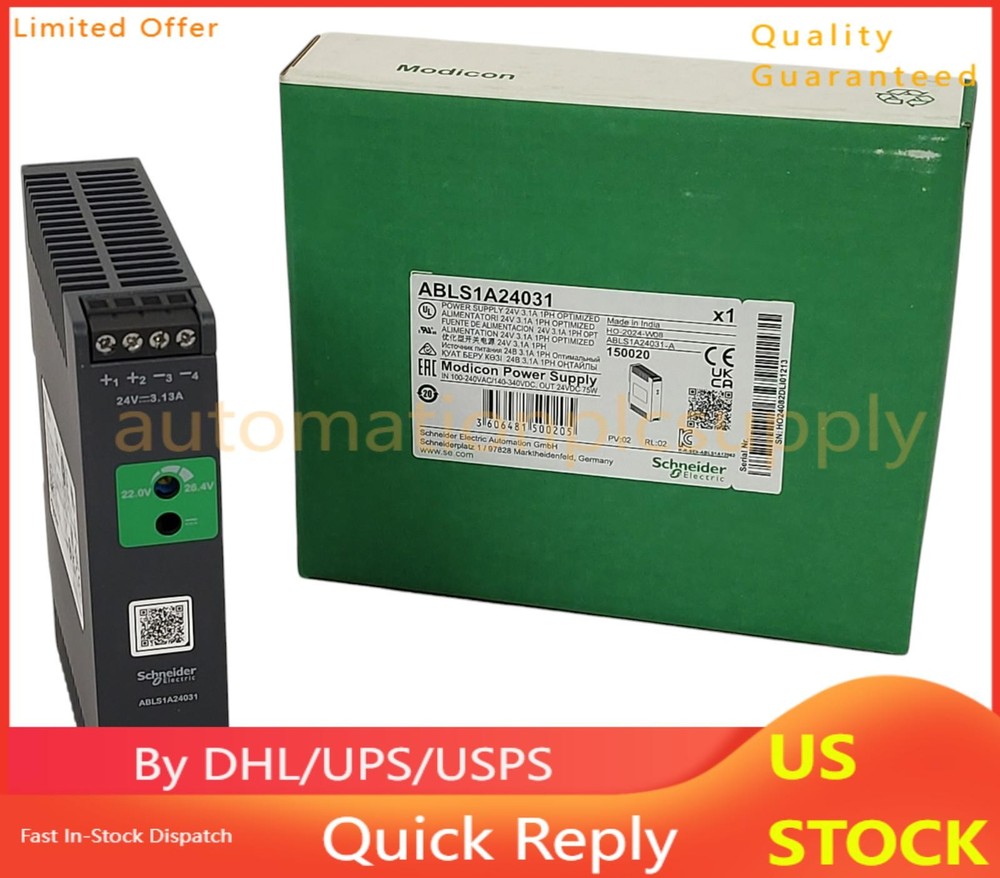 Schneider ABLS1A24031 Regulated Power Supply 100-240V AC, 24V 3.1 A Single Phase