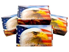 American Flag Patriotic USA Corrugated Shipping, Storage, Retail Boxes 7x4x2 Box