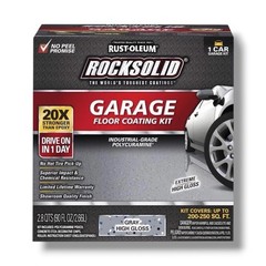 Rust-Oleum RockSolid Gray High Gloss Garage Floor Coating Kit Polycuramine 76oz