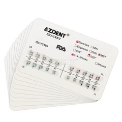 AZDENT Dental Ortho Braces Brackets Mini Roth.022 Hook345/Arch Wire Nature Round