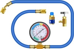 JIFETOR AC Charge Hose with Gauge for R134A Car HVAC Refrigerant Recharge Kit