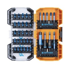 Spyder 19600 Mach-Blue Tough Tip Tech Impact Rated Driver Bit Set 40-Piece