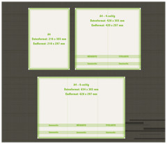 Flyer printing handout advertising slip folder color printing folding DIN