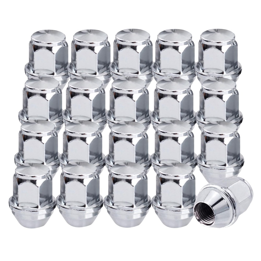 14×1.5 Chrome OEM Lug Nuts for 2015-2020 Mustang Edge MKX MKZ Aviator