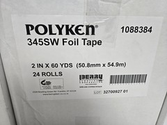 Polyken 345 SPEED TAPE, Heavy-Duty Soft Aluminum Foil, 2inx60yd 5mil A
