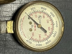 Brass Pressure Gauge 0-4000 PSI And 0-280 KSC Made In USA