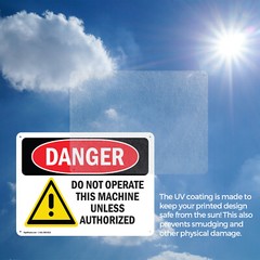 (2 Pack) Do Not Operate This Machine Unless Authorize OSHA Danger Sign Decal