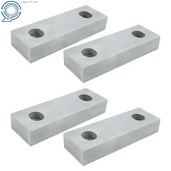 4 Pack For 6″ Vises Vise Jaws Reversible Aluminum Soft Jaws 6″ × 2″ × 1″