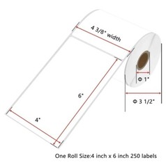 10 Rolls of 250 4×6 Direct Thermal Shipping Labels For Zebra Eltron ZP450 LP2844