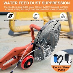 3200W Electric Power Disc Cutter Circular Demo Saw For Wet/Dry Concrete Guide Ro