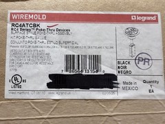 WIREMOLD WALKER RC4CTCBK BLACK FLANGE AND BLACK COVER