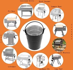 Drip Grease Bucket and 1 pack Black & 12 Liner,